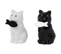 Fisura - Salero y pimentero original. Set de sal y pimienta para la mesa con diferentes diseños. Juego de salero y pimentero de cerámica.