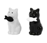 Fisura - Salero y pimentero original. Set de sal y pimienta para la mesa con diferentes diseños. Juego de salero y pimentero de cerámica.