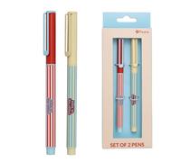 Fisura - Set de 2 bolis negros “back to the office”. Pack de 2 bolígrafos originales con tinta negra. Bolis de metal con tapa. Bolígrafos de cuerpo metálico con tinta negra. Regalo original.