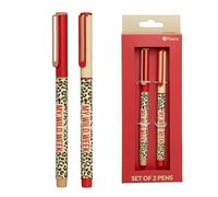 Fisura - Set de 2 bolis negros “My wild week”. Pack de 2 bolígrafos originales con tinta negra. Bolis originales de metal con tapa. Bolígrafos de cuerpo metálico con tinta negra. Regalo original.