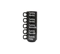 Fisura | Set de 5 Tazas de Café Originales. P.Semana. Cerámica. 120 ml. 11 x 6 cm (Inglés)