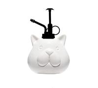 Fisura - Spray de riego con forma de gato blanco. Botella de pulverización de 500 ml. Rociador de plantas de cerámica con boquilla de plástico. 19 cm x 12 cm.