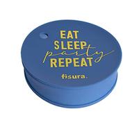 Fisura - Tapa vasos antidroga "Eat" 5 unidades. Protector de bebida original Cubierta para bebidas reutilizable. Protección de vaso antiderrame hecho de silicona BPA free. 5 unidades