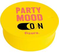 Fisura - Tapa vasos antidroga. Protector de bebida original Cubierta para bebidas reutilizable. Protección de vaso antiderrame hecho de silicona BPA free. (3 unidades, Party Mood, Amarillo)