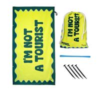 Fisura - Toalla de Playa Grande. Toalla de Microfibra Ligera para Piscina, Playa, Camping o Picnic. Anti Arena. Secado rápido. Regalo Original. 180 x 100 cm (Tourist, Verde)