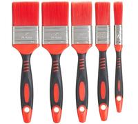 Fit For The Job Juego de 5 Pinceles de Pintura de Agarre Suave sin pérdidas para un Acabado Suave sin pérdida de cerdas - Pinceles de Pintura de 0,5, 1, 1,5, 2 x 2 Pulgadas