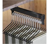 Fitlin Barra de Valet for Armario extraíble y Perchero for Pantalones: Percha for Ropa Que Ahorra Espacio for Armario y Mueble de baño(350mm/13.7inch)