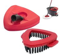 FiTspi Paquete de 2 cepillos de repuesto para fregona giratoria Vileda / O-Cedar EasyWring, base de trapeador giratorio, accesorio triangular, piezas de tela