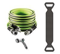 FITT FORCE PLUS 1/2" 15 m, Manguera de Agua de Jardín, Ligera y Resistente, para Uso Intensivo con Lanza, Pistola Multifunción y Hose Caddy, Lime