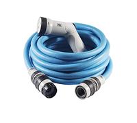 Fitt Manguera de jardín IKON 15 m – Extensible, ligera, compacta con pistola multichorro Azul