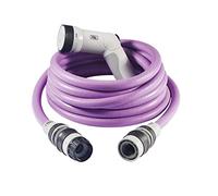FITT IKON 15 m - Manguera de Agua de Jardín, Extensible, Compacta, Ligera y Lista para usar, con Pistola Multichorro, Lavanda