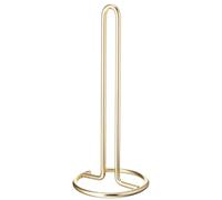 FitWell - Soporte para toallas de papel para encimeras de cocina, barras y mesas de comedor, soporte de acero para toallas de papel, se adapta a rollos estándar y jumbo, 1 unidad (dorado)