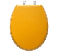 Five - Asiento de inodoro de madera, color amarillo mostaza y natural