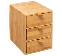 5five Caja 3 cajones Correas cuero bambú