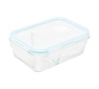 Five - Caja de almacenamiento rectangular compartimentada en 2 vidrio Clipeat 0.7 L