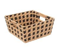 Five - Cesta de almacenamiento trenzado natural y negro 31 x 15 cm