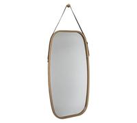 Five - Espejo de baño de bambú 77 x 43 cm con asa