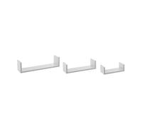 5 five simply smart 5five - Juego de 3 estantes de Pared Blancos Fixy - 3 tamaños, Fijaciones Invisibles - Almacenamiento Decorativo para salón, Dormitorio y Oficina