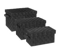 Five - Lote de 3 cajas rectangulares negras
