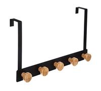 5 five simply smart 5five - Percha de 5 Cabezas de Metal Negro y bambú