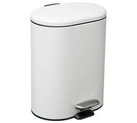 5five Papelera metálica siliflex Cierre suave 6 l Blanca