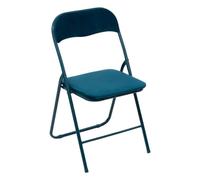 Five Silla Plegable de Terciopelo Azul