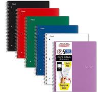Five Star Cuaderno en espiral, 5 materias, papel rayado universitario, 200 hojas, 11 x 8-1/2 pulgadas, colores surtidos, el color puede variar, paquete de 6 (73793)