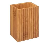 FIVE Vaso portacepillos bambú Tierra, Madera, 12,6x8,4x6,6 cm