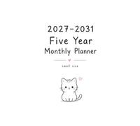 Five Year Monthly Planner 2027-2031: Small Pocket 5 Year Monthly Calendar Organizer with Contact List, Password Tracker | 60 Months of Planning from ... 2031 with holidays design for cat lovers