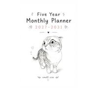 Five Year Monthly Planner 2027-2031 Small Size: 5 Year Monthly Calendar Organizer with Contact List, Password Tracker | 60 Months of Planning from ... design for cat lovers pocket size 4x6