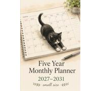 Five Year Monthly Planner 2027-2031 Small Size: 5 Year Monthly Calendar Organizer with Contact List, Password Tracker | 60 Months of Planning from ... design for cat lovers pocket size 4x6