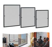 FIVMEN Mosquitera para ventana con marco de aluminio, protección contra insectos, sin agujeros, para todas las ventanas de hasta 100 x 120 cm, antracita