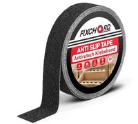 FIXCHORD Cinta Adhesiva Antideslizante, 5mx25mm cinta antideslizante, Interior/Exterior, Cinta Antirresbalante para Escalones y Rampas, Impermeable, Gran Tracción, 80 Gritos, Negro