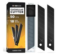 FixedNow 50 x Cuchillas de Cutter 18mm - acero al carbono japonés afilado