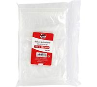 Fixo - Bolsas Autocierre Fixo Pack, 12x18cm, 100 Bolsas Transparentes de Polietileno, Autocierre ZIP de Fácil Apertura y Cierre, 50 Micras de Espesor