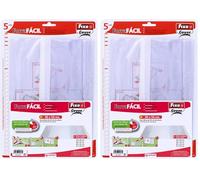 Fixo Cover 1009700-Pack de 5 forros para libros, ajustables, transparente, 30 x 53 cm (Paquete de 2)