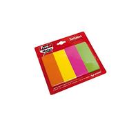 Fixo Notes 65005080. Marcadores Autoadhesivos, 24x76mm, 4 Colores Neón