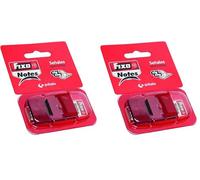 Fixo Notes 65006651. Marcadores Adhesivos con Dispensador, Rojo, PET, 25x43mm (Paquete de 2)