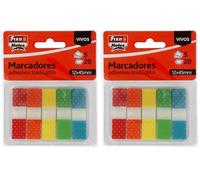 Fixo Notes, Marcadores Adhesivos Trasparentes, 5 Colores con Lunares, Dispone de Dispensador, 12x24mm, Bloques de 20 Hojas, Indices de Plástico Traslucido, Reposicionable, Resistente al Agua