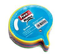 Fixo Notes | Notas Adhesivas Forma Bocadillo | Bloc con 5 Colores Neón | 75x70mm | 50 Hojas | Certificado FSC | Perfecto Material Escolar para Mejorar tu Productividad
