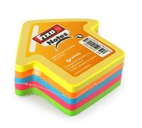 Fixo Notes - Notas Adhesivas Forma de Flecha, Bloc con 5 Colores Neón, 66x67mm, 50 Hojas, Certificado FSC, Perfecto Material de Oficina para Mejorar tu Productividad