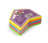 Fixo Notes | Notas Adhesivas Forma Punta Flecha | Bloc con 5 Colores Neón | 50 Hojas | 68x66mm | Certificado FSC | Perfecto Material de Oficina para Mejorar tu Productividad