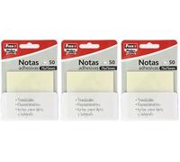 Fixo Notes | Notas Adhesivas Transparentes | 50 Notas de 75x75mm | De Plástico | Color Blanco Traslúcido | Reusables e Impermeables | Perfectas para Libros Escolares y Documentos de Oficina