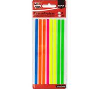 Fixo Notes | Tiras Adhesivas para Subrayar | Colores Neón | 160 Tiras | 5x135mm | Plástico Traslúcido | Reposicionable | Perfectas para Subrayar y Marcar Páginas de Apuntes y Oposiciones