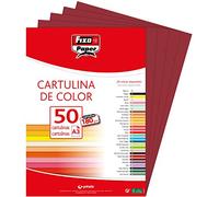 Fixo Paper 11120350 - Paquete de cartulinas A3 - 50 unidades color granate, 180g