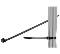 Fixpoint 17072 - Brida sujetacables de nylon resistente al agua (300 x 3,5 mm, 100 unidades), color negro