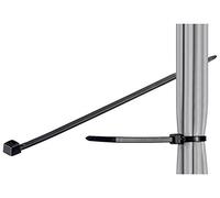 Fixpoint 17073 KB 280 - sujetacables de nylon a prueba de intemperie, 280 mm x 4,8 mm, Pack de 100 unidades, Color Negro