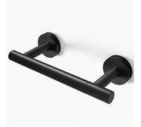 Fixwal Portarrollos de Papel higiénico Negro de Acero Inoxidable Sus 304, 7.65 Pulgadas, de Metal Negro Giratorio de Doble Poste para baño, baño