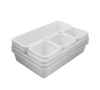 FJOADNVM Cajas Organizadoras Cajones Closet Cover Kitchen Bathroom Storage Trays 8pc/set Sundries Jewellery Holder Make Up Organizer Box Drawer(White)