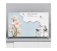 FJOADNVM Funda Para TV Cubierta protectora for TV, cubierta antipolvo for colgar en el hogar, for, decoración Universal de flores for, Simple(A,32inch 80x50cm)